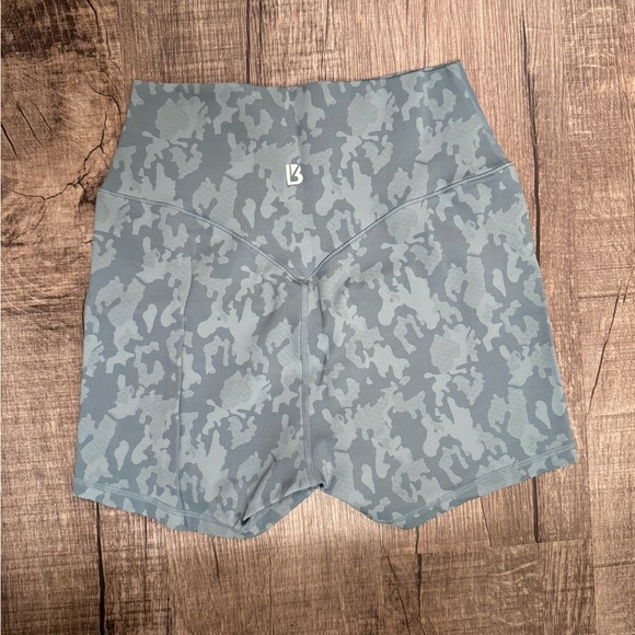BuffBunny High Waist Blue Camo Shorts - Picture 2 of 3